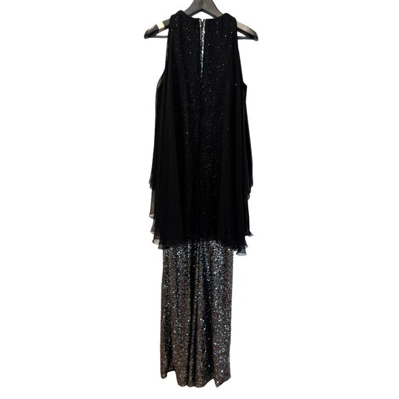 Talbot Runhof Silver Sequin Gown Full Slip Retails $2,234 Women's Size EU38/L - Picture 2 of 8